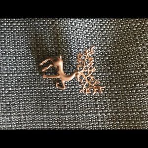 Bronze reindeer brooch